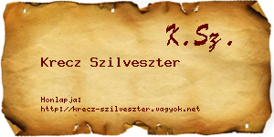 Krecz Szilveszter névjegykártya